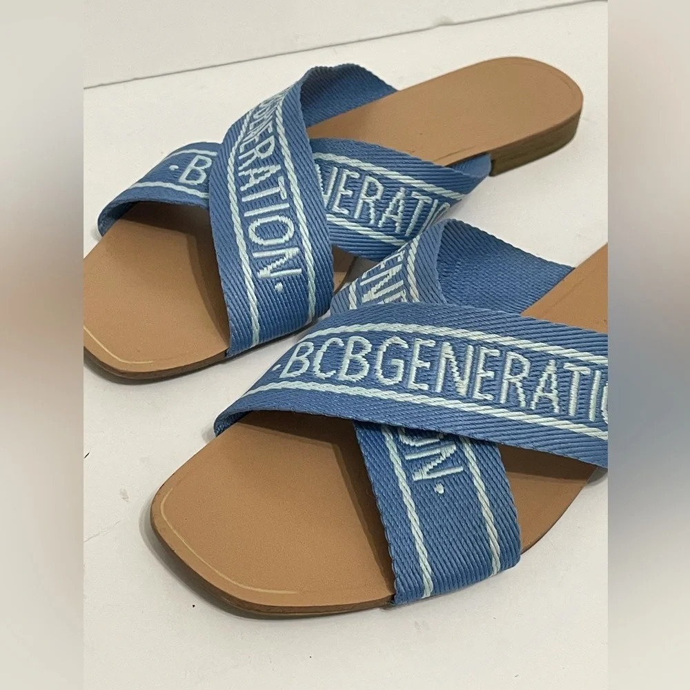BCBGeneration blue flat Sandals sz 9 - Picture 2 of 12
